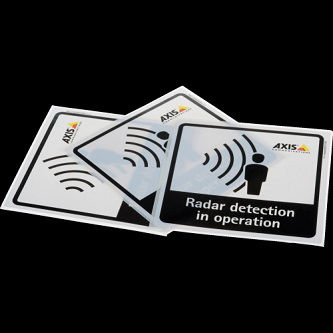 Axis Communications Axis branded sticker: Radar Detection